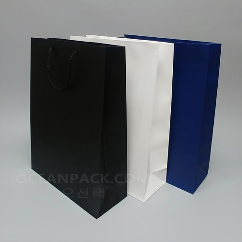 아트지 무광 종이쇼핑백(1호)화이트,블랙,블루소량인쇄가능가로30cmX폭11cmX높이40cm[50장]