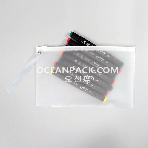 PVC 손목걸이 슬라이드 지퍼백(반투명)소량인쇄가능가로25cmX세로15cm[100장]